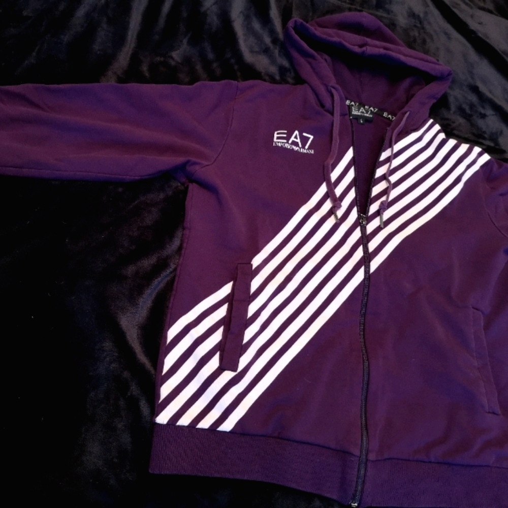 Emporio Armani deep purple hoodie women’s size medium